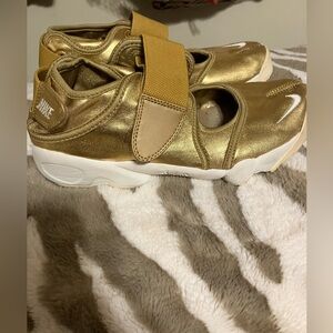 Nike Gold Metallic Slip-On Athletic Shoes